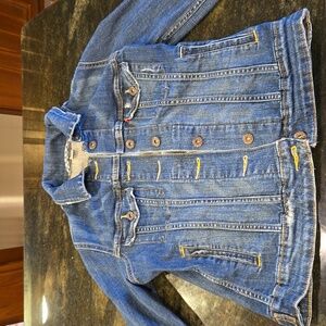 Levi’s Womens Trucker Denim Distressed Jean Jacket
